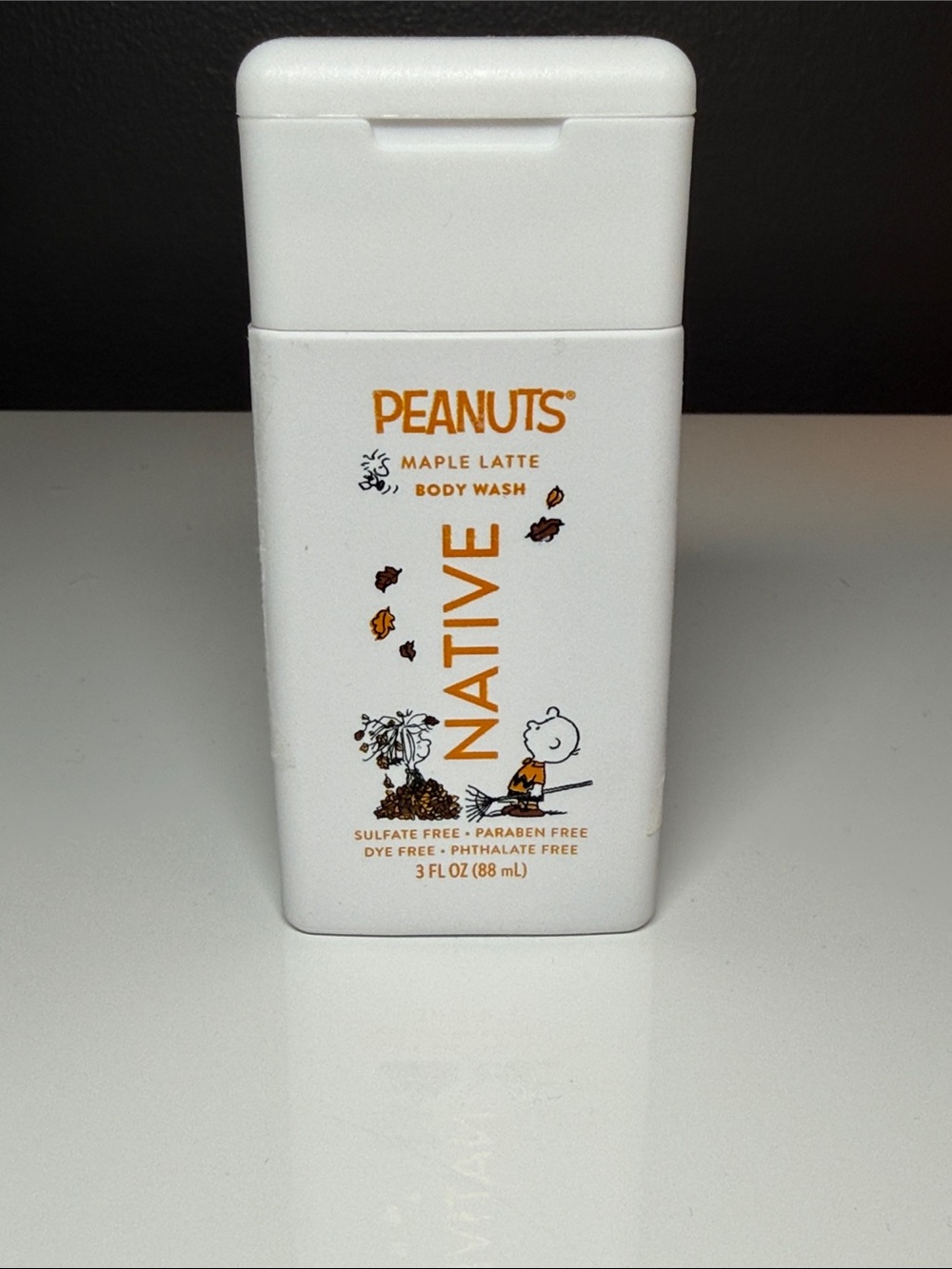 Peanuts x Native Maple Latte Body Wash limited editio - travel size, new/unopen